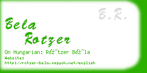 bela rotzer business card